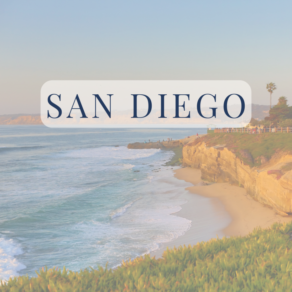 San Diego CA coastline and beach